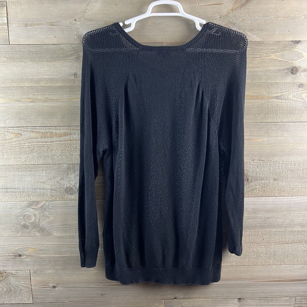 Torrid‎ Womens Sweater Long Sleeve Vneck Open Knit Sweater Sheer Blousy Front 3X - Picture 4 of 5